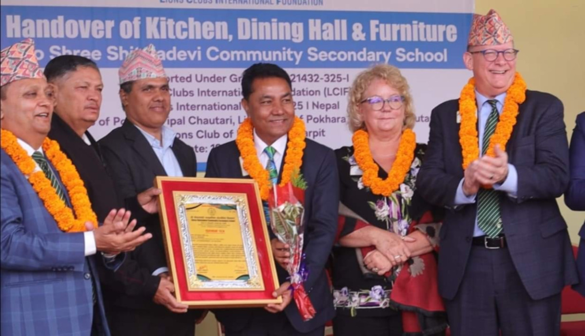 सितला सामुदायीक विद्यालयमा लायन्सद्वारा नवनिर्मित चमेना गृह हस्तान्तरण